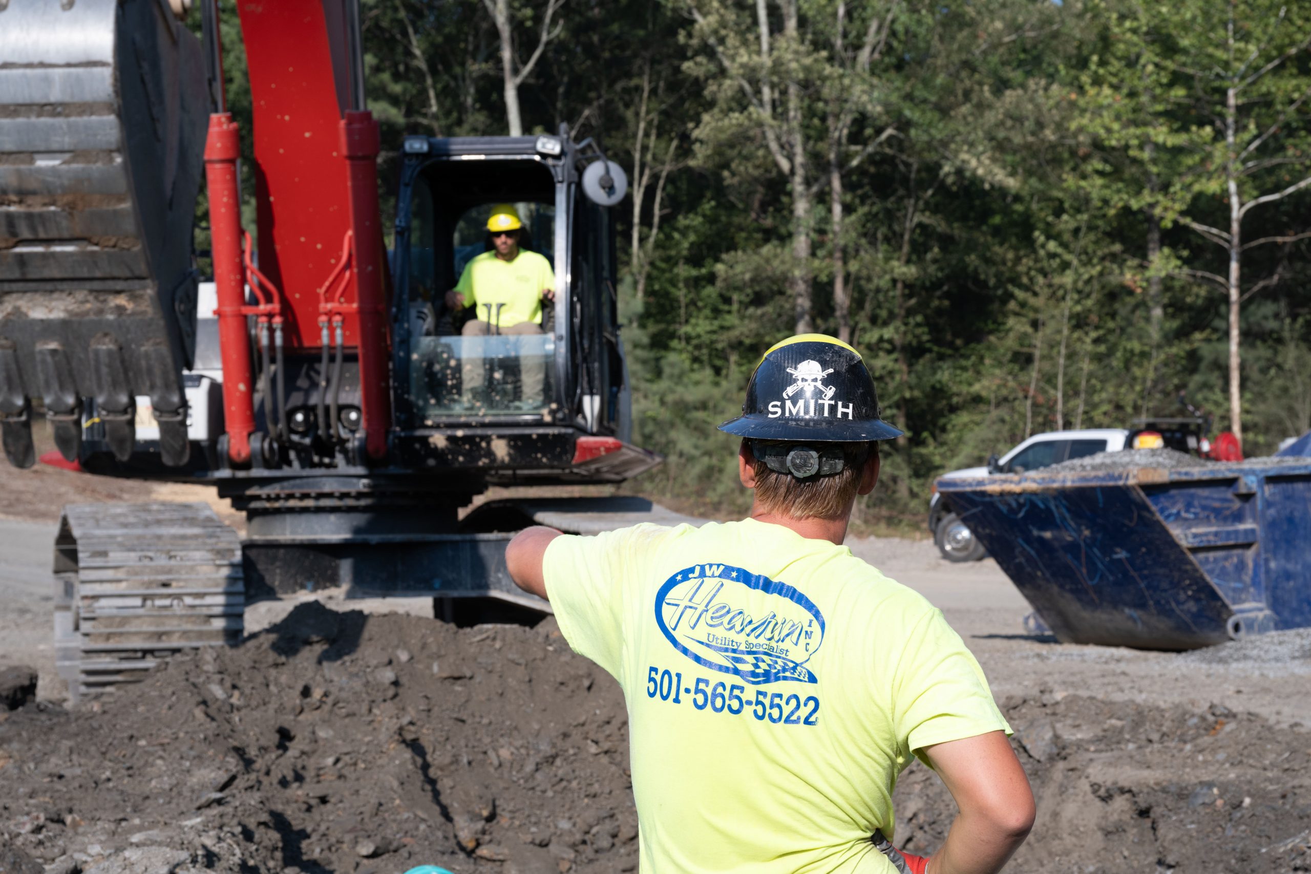 J. W. Heavrin Inc. construction crew on jobsite