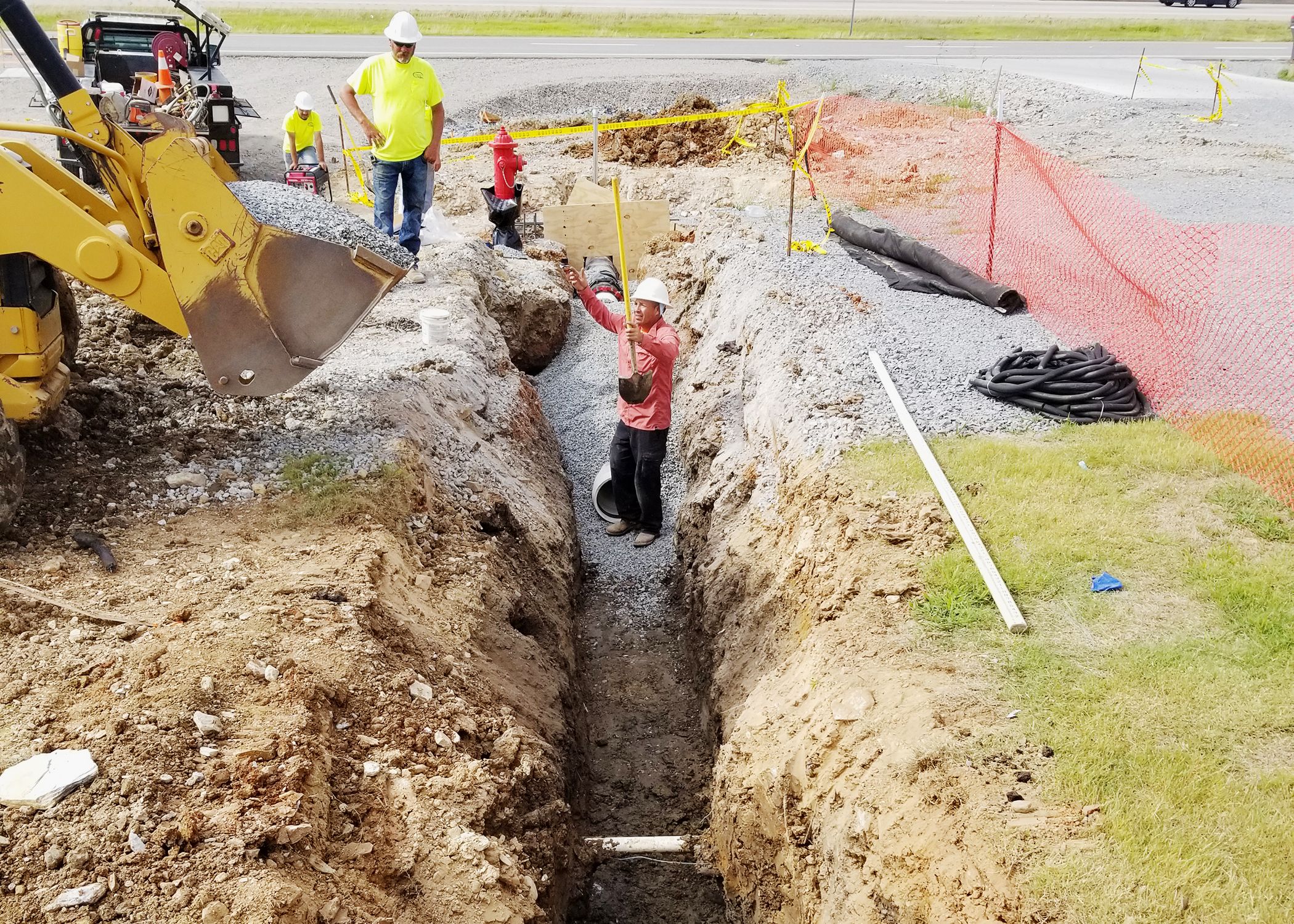 water main site prep