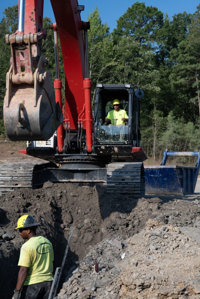 Work on construction site