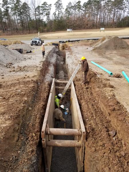 sewer main installation