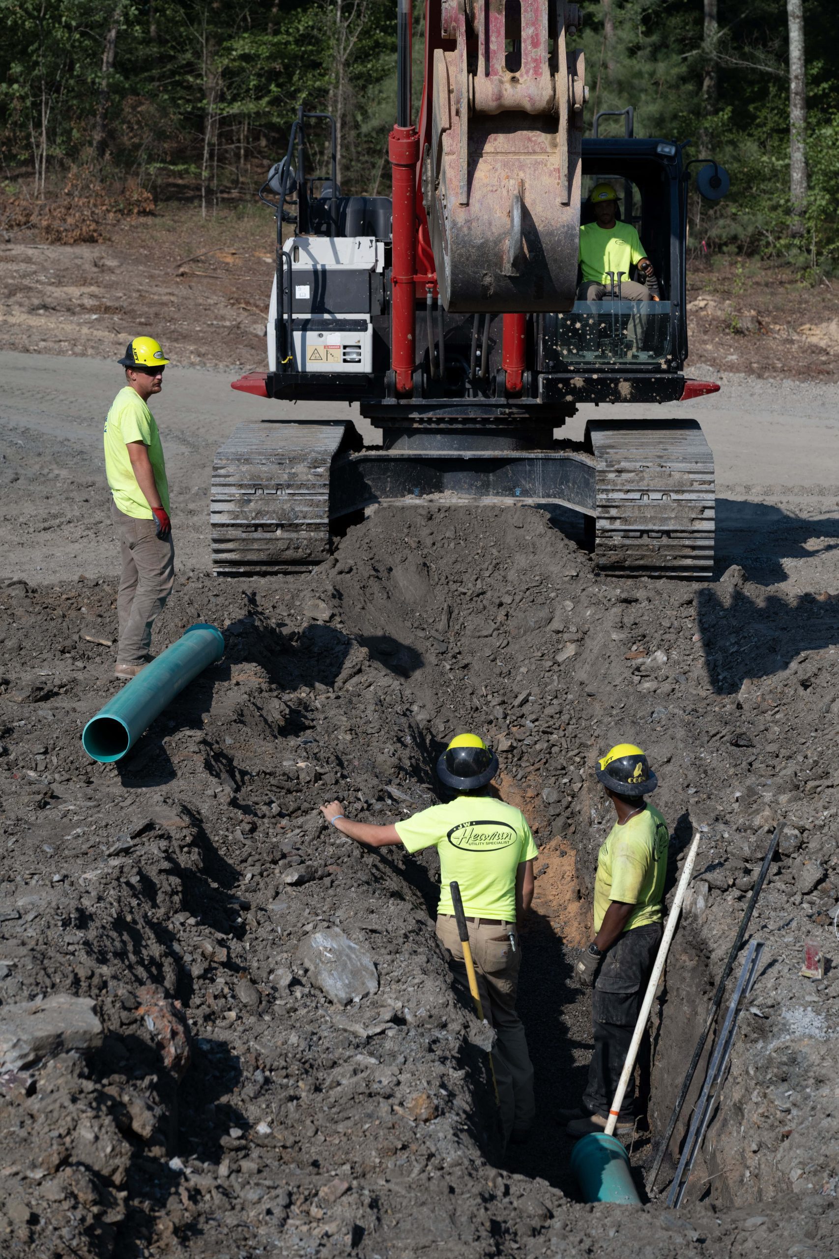J. W. Heavrin Inc. construction crew on jobsite