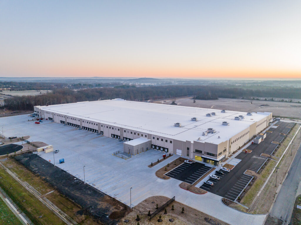 Top view of building