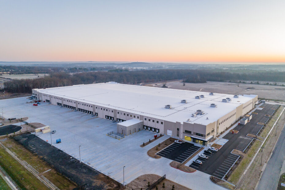 Top view of building
